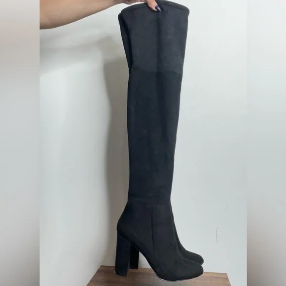 Aldo Sleek Black Over-the-Knee Boots - Picture 12 of 15